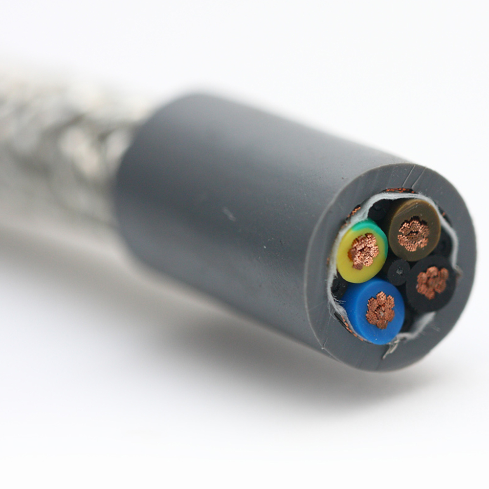 สายเคเบิลหุ่นยนต์ PUR JQR-256P ระบบป้องกันทองแดงเต็ม